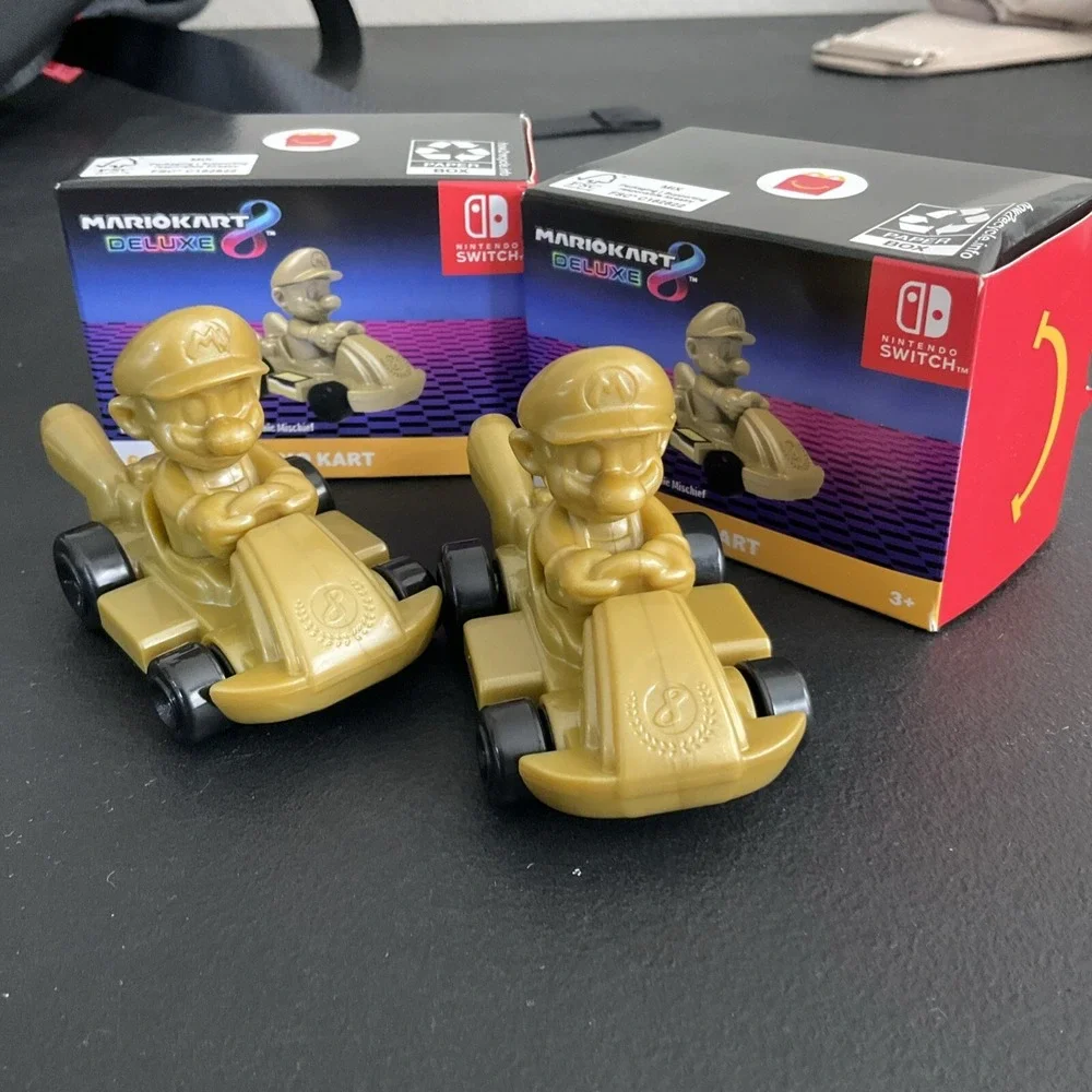 MarioKart 8 Gold Deluxe #6 Happy Meal McDonald's Supe Nintendo Car Toy Lot Of 2